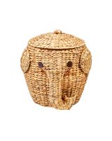 Homesmiths Elephant Shape Water Hyacinth Storage Basket Dia-40 x H40 cm