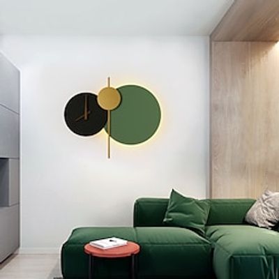 Wall lamp Clock 48cm Home Decoration Modern LED Wall Lamps Compatible with Study Living Room Bedside Bedroom 110-240V Lightinthebox