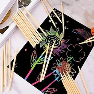 10pcs Scratch Art Stylus Scratch Art Stick Pens For Scratch Art Bamboo Stylus Pen For Scratch Art DIY Drawing Stick Lightinthebox