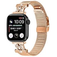 Milanese Loop Compatible with Apple Watch band 38mm 40mm 41mm 42mm 44mm 45mm 49mm Women Glitter Crystal Nylon Strap Replacement Wristband for iwatch Series Ultra 8 7 SE 6 5 4 3 2 1 miniinthebox - thumbnail