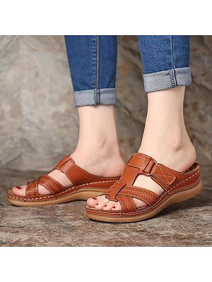 Women's Retro Casual Breathable Velcro Sandals