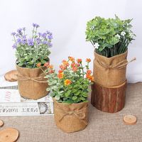 Simulation Linen Bag Artificial Flowers