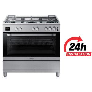 Samsung NX5500BM Triple Burner Gas Oven and Stove with 4.5 kW Power and Automatic Rotary Skewer