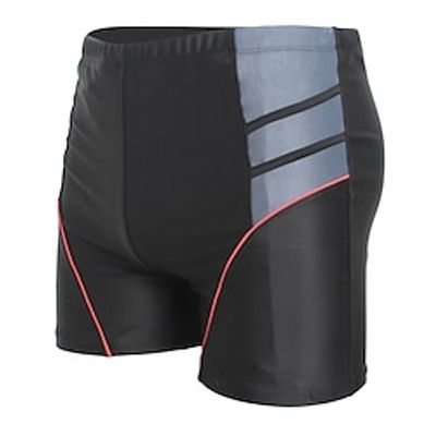 Men's Swimwear Swim Shorts Boxer Swim Shorts Sports Going out Weekend Breathable Quick Dry Running Casual Patchwork Color Block Knee Length Gymnatics Activewear Yellow Red Micro-elastic Lightinthebox