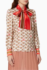 Monogram Logo Viscose Blouse