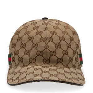 Black Original GG Canvas Baseball Hat With Web