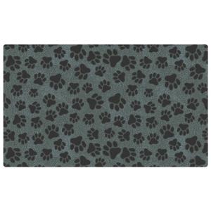 Drymate Dog Bowl Placemat Paw Dots Black 16 x 28 inch/40 cm x 71 cm