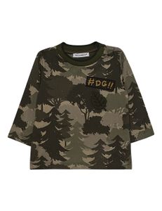 Long Sleeves Round-Neck T-Shirt - Green