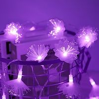 Fiber Optic Fairy String Lights 1.5M 10LED3M 20LED Artificial Flower Decorative LED Light Battery Operated Garland Decoration Party Wedding Room Garden Decor Lightinthebox