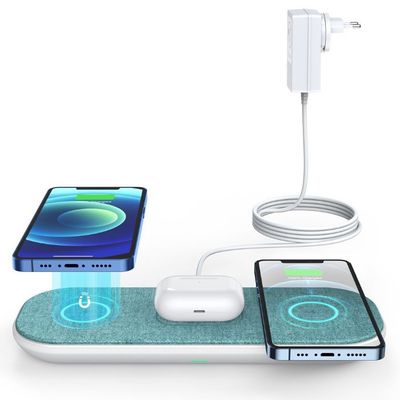 Choetech MagLeap 3 in 1 Magnetic Charging Pad For Apple iphone, Apple AirPods And Qi Enable Devices Green - T569-S Choetech MagLeap 3 in 1 Magnetic Charging Pad For Apple iphone, Apple AirPods And Qi Enable Devices Green - T569-S