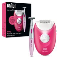 Braun Silk-Epil 3, Easy Hair Removal Device, Wet & Dry Epilator - SE 3202