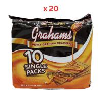 M.Y.San Honey Grahams Cracker, 10 X 25 Gm Pack Of 20