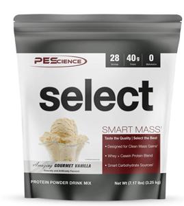 PEScience Select Smart Mass, Gourmet Vanilla, 28 Servings, Clean Mass Gainer Powder