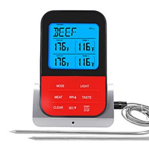 Wireless Double Fork Meat Food Steak Thermometer for Oven Grill BBQ Smoker Rotisserie Kitchen Smart Digital Display miniinthebox