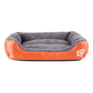 Nutrapet Grizzly Square Dog Bed Orange Small - 43 x 32 cm