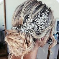 Headpiece Crystal Wedding Birthday Elegant Bridal With Crystal Headpiece Headwear Lightinthebox - thumbnail