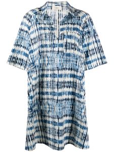 Barena oversized abstract print shirt dress - Blue