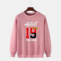 Men's Unisex Sweatshirt Graphic Prints Letter Print Sports  Outdoor Casual Daily Hot Stamping Basic Designer Hoodies Sweatshirts  Blue Purple Yellow Lightinthebox - thumbnail