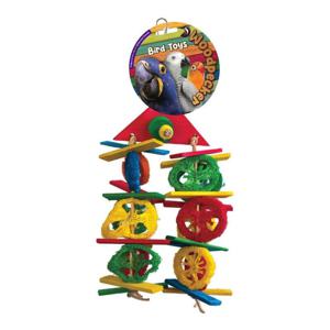 Nutrapet Woodpecker Bird Toy Lemon Den 44 x 20 cm