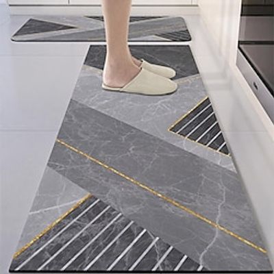 Marble Pattern Kitchen Mat Non-Slip Oil Proof Rug Indoor Outdoor Mat Bedroom Decor Bathroom Mat Entrance Rug Door Mat miniinthebox