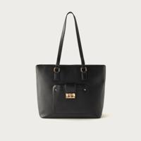 Sasha Solid Tote Bag with Double Handle and Zip Closure