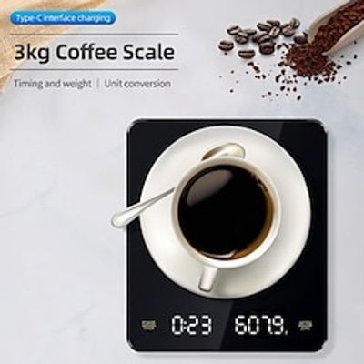 Built-in battery charging Electronic Scale Built-in Auto Timer Pour Over Espresso Smart Coffee Scale Kitchen Scales 3kg 0.1g miniinthebox