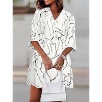 Women's Black Dress White Dress Casual Dress V Neck Batwing Sleeve Mini Dress Elegant Stylish Valentine's Day Work Half Sleeve Summer Lightinthebox