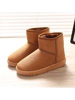 Warm Fleece Thickened Flat Warm Cotton Snow Boots