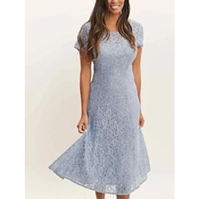 Sheath Column Mother of the Bride Dress Simple Elegant Petite Scoop Neck Tea Length Lace Short Sleeve with Solid Color 2023 Lightinthebox Sheath Column Mother of the Bride Dress Simple Elegant Petite Scoop Neck Tea Length Lace Short Sleeve with Solid Color 2023 Lightinthebox