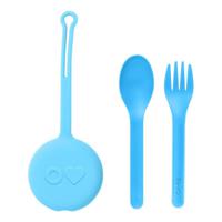 Omielife Utensil + Holder Set Blue Sky