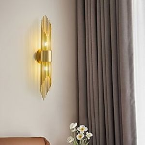 LED Wall Sconce Lamp Copper Minimalist Wall Mount Lighting Fixture Indoor Lights for Living Room Bedroom 110-240V Lightinthebox