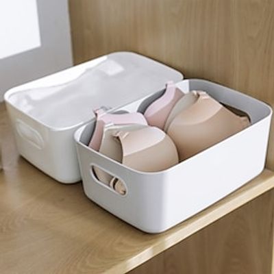 Plastic Storage Basket Bathroom Cosmetics Storage Basket Kitchen Desktop Sundries Snack Storage Box 3PC Lightinthebox