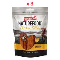 Rosewood Nature Food Chicken Fillet Strips Dog Treats 150g Pack Of 3