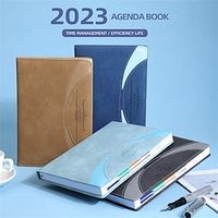 2023 Daily Planner A5 5.8×8.3 Inch Classic PU Hardcover Portable Classsic Agenda Planner 200 Pages for School Office Business miniinthebox - thumbnail