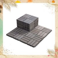 12 x 12 Light Gray Square Acacia Wood Interlocking Flooring Tiles Checker Pattern Pack of 10 Tiles Lightinthebox - thumbnail