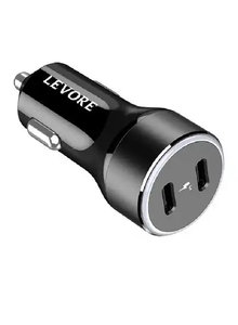 Levore Car Charger Power Delivery (Pd) 2 Ports 54w-(Black)-(LGC122-BK)