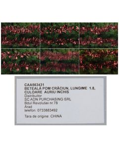 Homesmiths Christmas Tinsel 7.6cm x 1.8 Meter 4 Ply Red Assorted 1 Piece