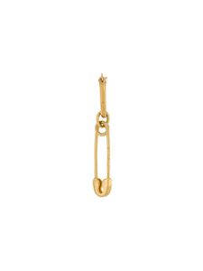 True Rocks safety pin hoop single earring - GOLD