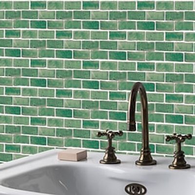 10pcs Realistic Stone Pattern Slate Wall Sticker Peel and Stick Wallpaper Self Adhesive for Cabinets Tables Chairs and Kitchen Bathroom Waterproof Easy to Use and Oil Resistant Crystal Membrane Wallpape Lightinthebox