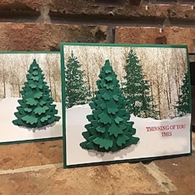 1pc DIY Christmas Tree Metal Cutting Dies Stencils Scrapbook Embossing Card Production Process For DIY Card Making Album Scrapbooking Craft miniinthebox