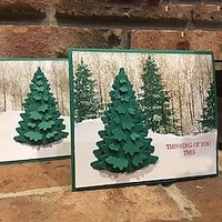 1pc DIY Christmas Tree Metal Cutting Dies Stencils Scrapbook Embossing Card Production Process For DIY Card Making Album Scrapbooking Craft miniinthebox - thumbnail