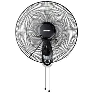 Geepas 18-Inch Wall Fan | 3 Speed with Oscillating & Overheat protected | Wall Mount Cooling Fan | Black | GF9604
