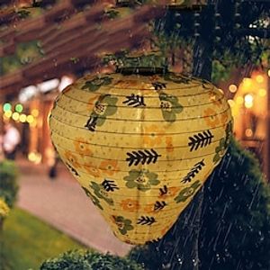 Outdoor Solar Power Decorative Lanterns Hanging With Hook Waterproof Built-In Battery Automatic Lighting Nylon Material For Yard Garden Lamp miniinthebox