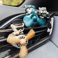 StarFire Car Fragrance Diffuser Clip Cute Cartoon Dog Pilot Car Air Vent Fan Creative Perfume Decoration Car Air Fresheners Car Purifier Odor Eliminator Gifts Lightinthebox - thumbnail