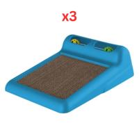 Georplast Flipper Cat Toy & Scratcher - Blue (Pack Of 3) Georplast Flipper Cat Toy & Scratcher - Blue (Pack Of 3)