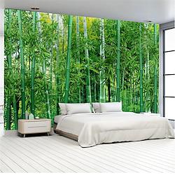 Cool Wallpapers Forest Bamboo Wallpaper Wall Mural Wall Covering Sticker Peel and Stick Removable PVC/Vinyl Material Self Adhesive/Adhesive Required Wall Decor for Living Room Kitchen Bathroom Lightinthebox