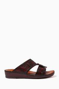 Cinghia Sandals in Equestra-Embossed Softcalf