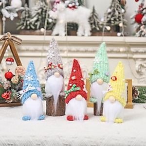 Christmas Gnome Christmas Dwarf Plush Decoration Red Handmade Tomte Christmas Home Table Top Dwarf Decorative Ornaments Christmas Decorations Balls Lightinthebox