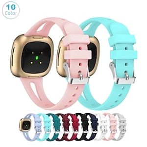 1PC Smart Watch Band Compatible with Fitbit Versa 3  Sense Versa 4 Silicone Smartwatch Strap Waterproof Adjustable Breathable Sport Band Replacement  Wristband Lightinthebox