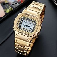 SANDA 390 Men Sport Wrist Watches Waterproof Stainless Steel Digital Clock Top Brand Luxury Men's Electronic Watch miniinthebox - thumbnail